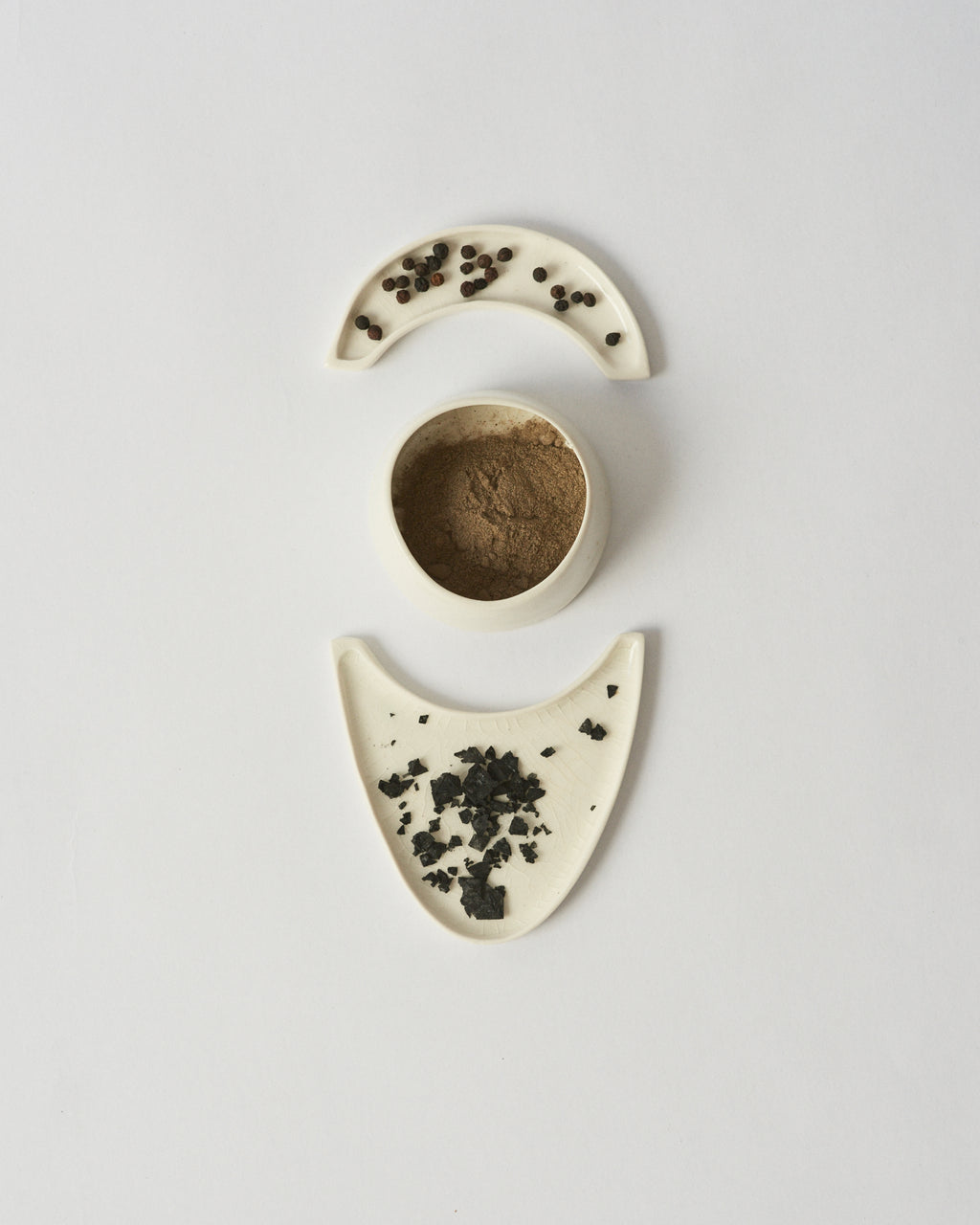 crescent moon plates + evening vessel (set)