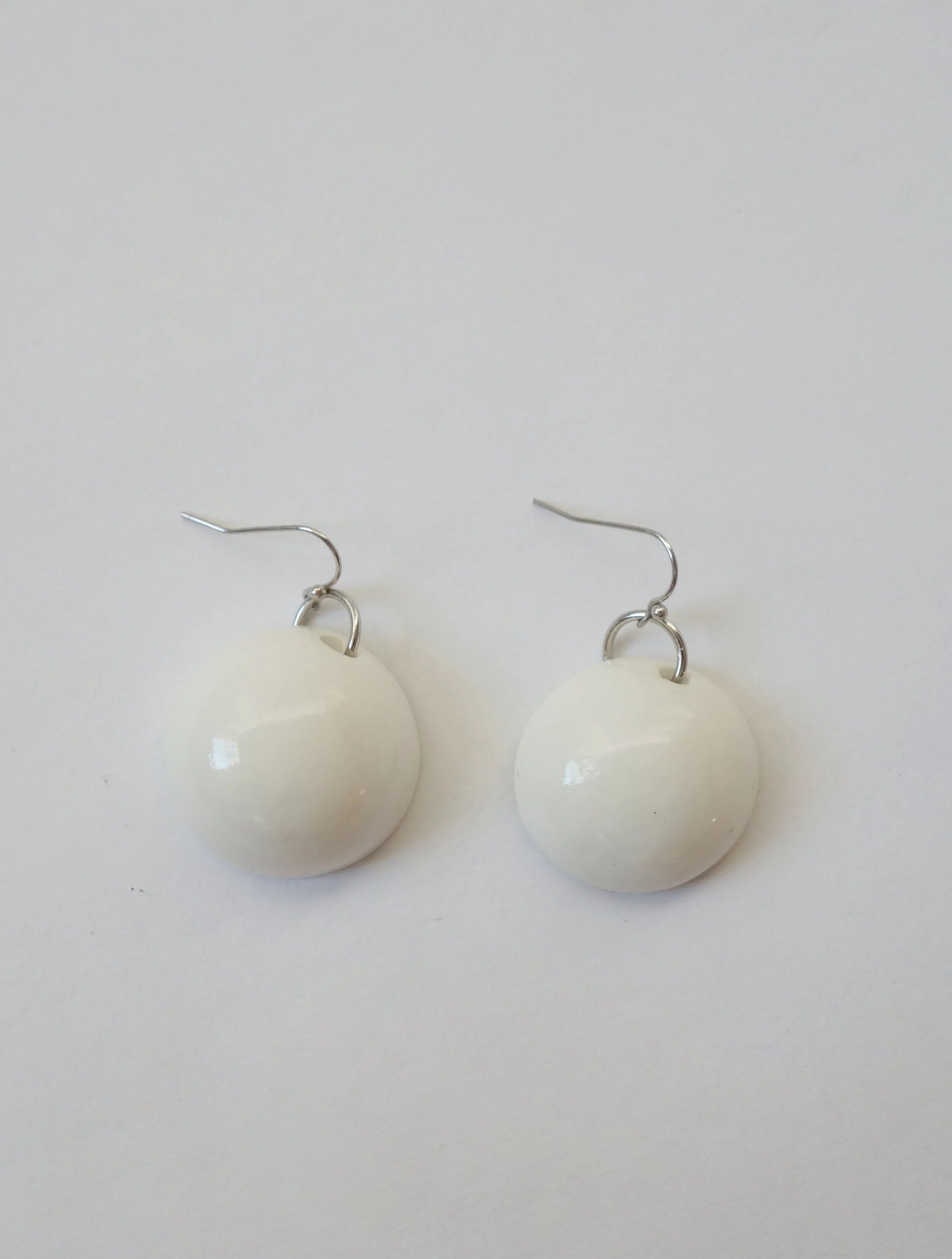 porcelain moon earrings