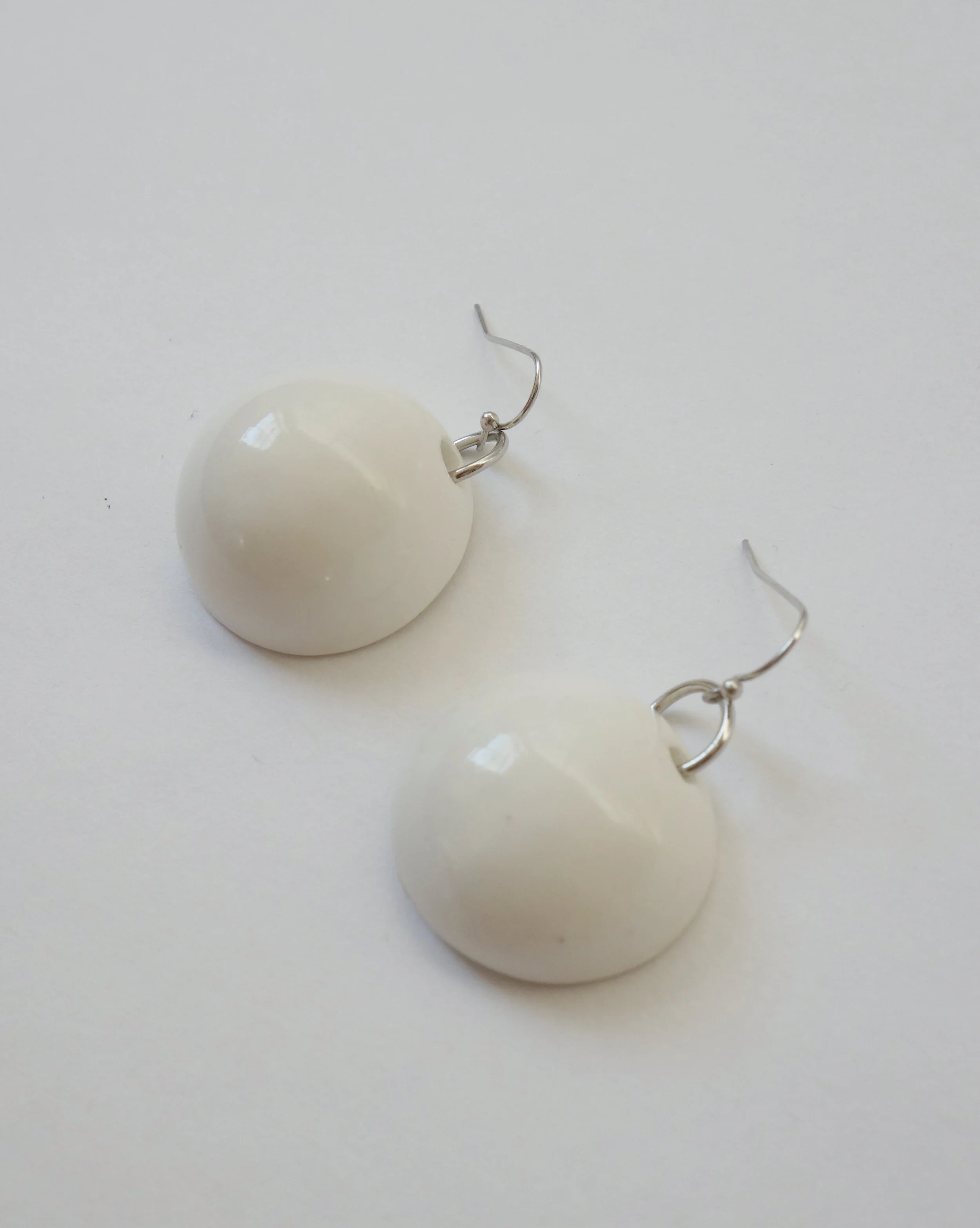 porcelain moon earrings