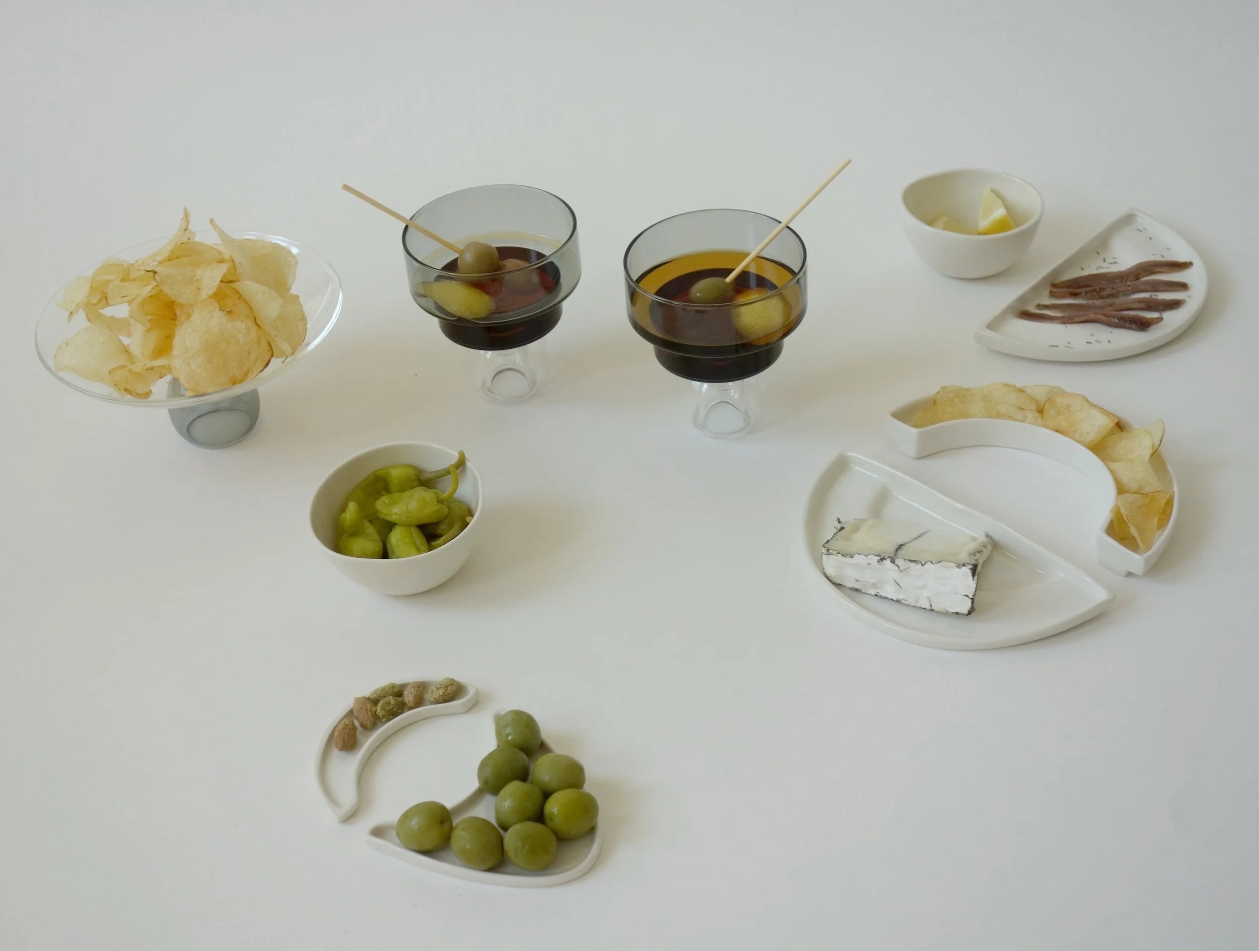 crescent moon plates