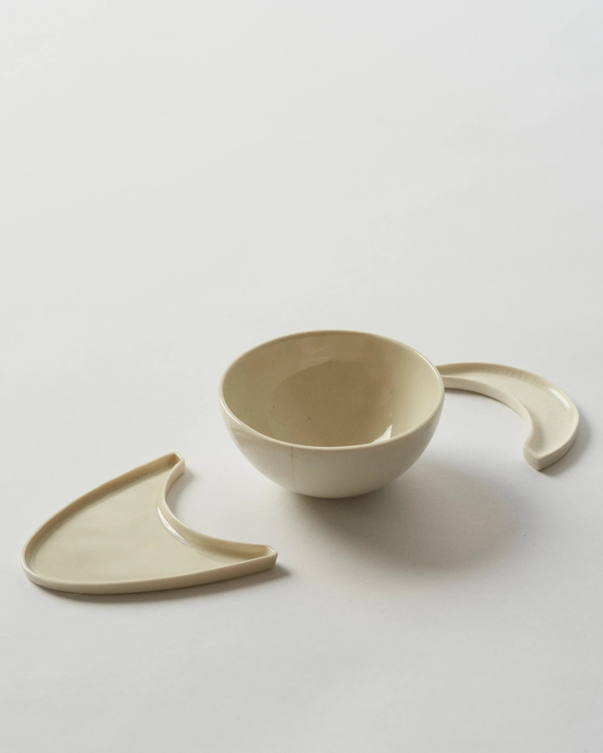 crescent moon plates + bowl (set)
